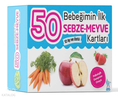 Bebeğimin İlk 50 Sebze-Meyve Kartları - Minik Damla Yayınevi