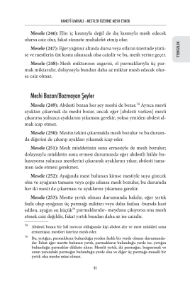 Hanefi İlmihali (Muhtasarul Fıkhul Hanefi Tercümesi) (Ciltli) - 9