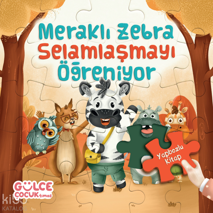 Meraklı Zebra Selamlaşmayı Öğreniyor Yapbozlu Kitap 2 - 1