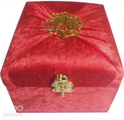 Mühürlü Cep Boy Kadife Sandıklı Mealli Kuran-ı Kerim Kırmızı (kodM285K) - 4