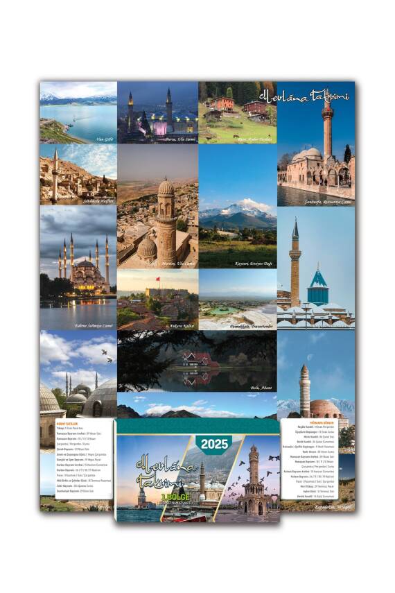 Mevlana Yapraklı Blok Duvar Takvimi Özel Bölge 2025 - 8
